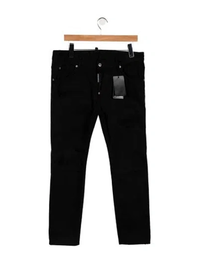 Pre-owned Dsquared2 Mid-rise Skinny Leg Jeans In Black