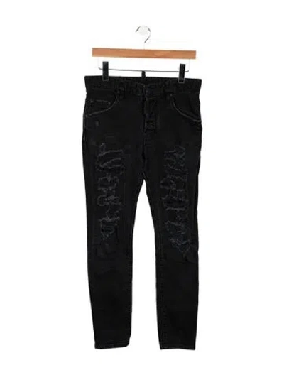 Pre-owned Dsquared2 Mid-rise Skinny Leg Jeans In Black