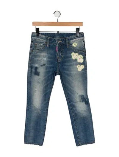 Pre-owned Dsquared2 Mid-rise Skinny Leg Jeans In Blue