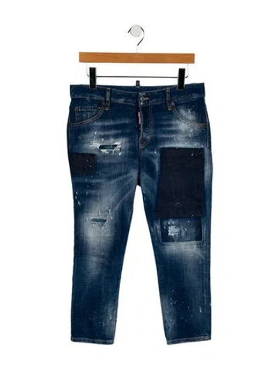 Pre-owned Dsquared2 Mid-rise Skinny Leg Jeans In Blue