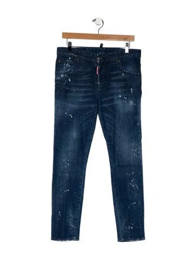 Pre-owned Dsquared2 Mid-rise Skinny Leg Jeans In Blue