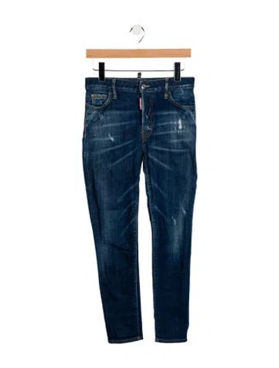 Pre-owned Dsquared2 Mid-rise Skinny Leg Jeans In Blue
