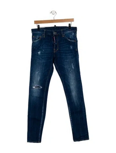 Pre-owned Dsquared2 Mid-rise Skinny Leg Jeans In Blue