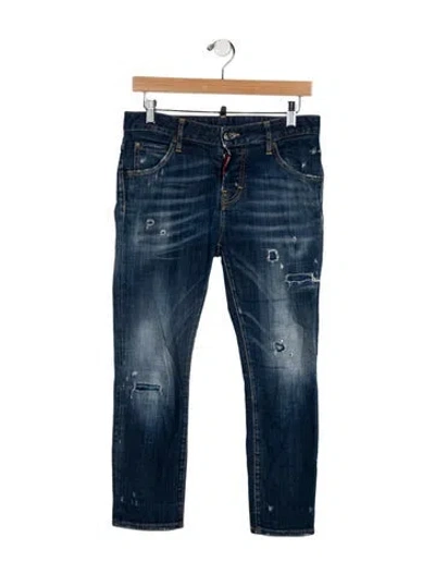 Pre-owned Dsquared2 Mid-rise Skinny Leg Jeans In Blue