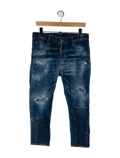 Pre-owned Dsquared2 Mid-rise Skinny Leg Jeans In Blue