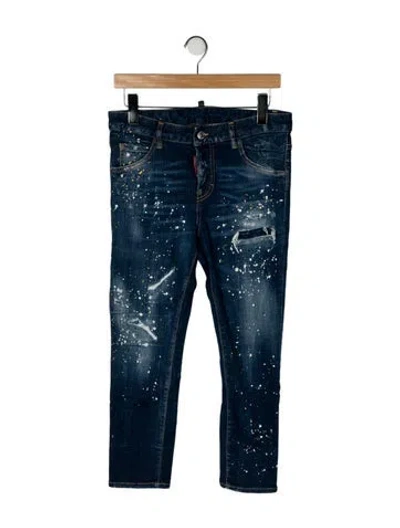 Pre-owned Dsquared2 Mid-rise Skinny Leg Jeans In Blue