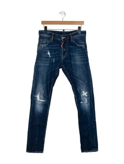 Pre-owned Dsquared2 Mid-rise Skinny Leg Jeans In Blue