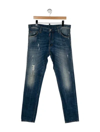 Pre-owned Dsquared2 Mid-rise Skinny Leg Jeans In Blue