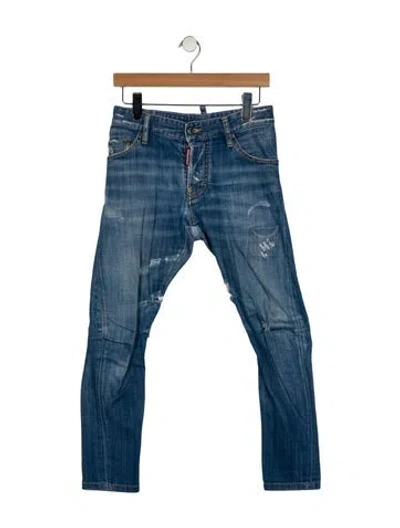 Pre-owned Dsquared2 Mid-rise Skinny Leg Jeans In Blue