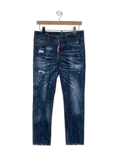 Pre-owned Dsquared2 Mid-rise Skinny Leg Jeans In Blue