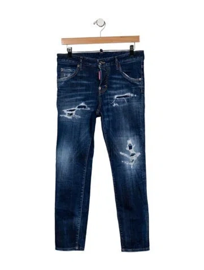 Pre-owned Dsquared2 Mid-rise Skinny Leg Jeans In Blue