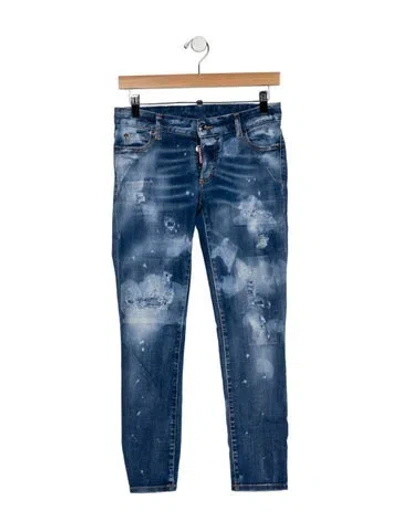 Pre-owned Dsquared2 Mid-rise Skinny Leg Jeans In Blue