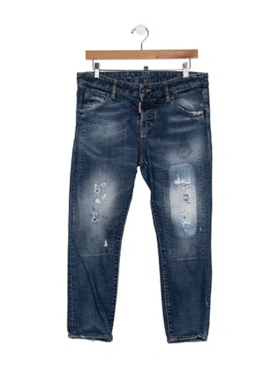 Pre-owned Dsquared2 Mid-rise Skinny Leg Jeans In Blue