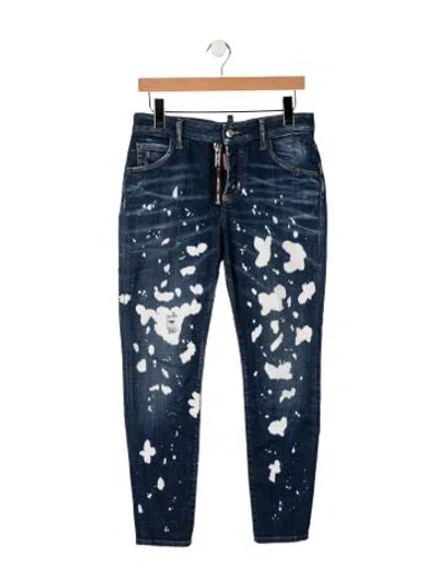 Pre-owned Dsquared2 Mid-rise Skinny Leg Jeans In Blue