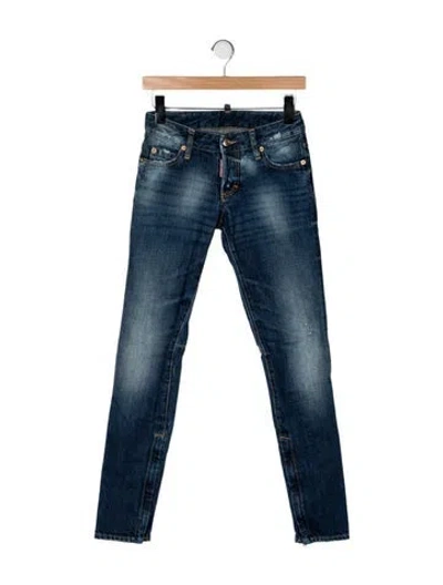 Pre-owned Dsquared2 Mid-rise Skinny Leg Jeans In Blue