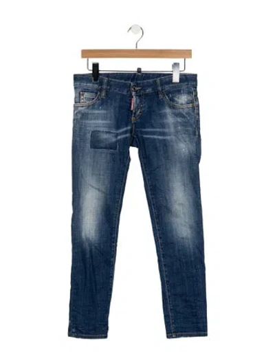 Pre-owned Dsquared2 Mid-rise Skinny Leg Jeans In Blue