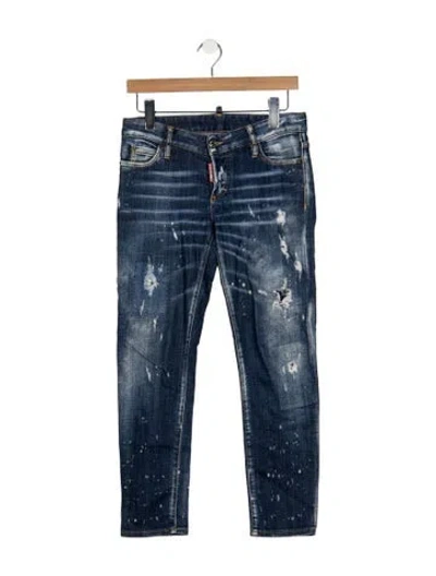 Pre-owned Dsquared2 Mid-rise Skinny Leg Jeans In Blue
