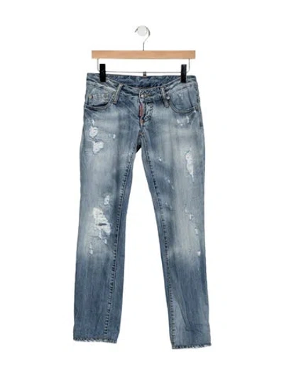 Pre-owned Dsquared2 Mid-rise Skinny Leg Jeans In Blue