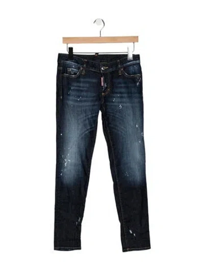 Pre-owned Dsquared2 Mid-rise Skinny Leg Jeans In Blue