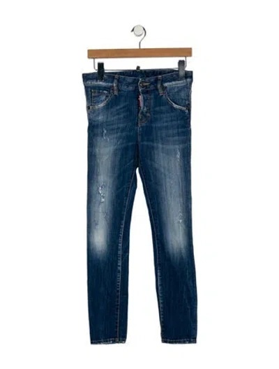 Pre-owned Dsquared2 Mid-rise Skinny Leg Jeans In Blue