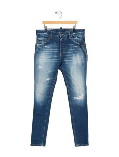Pre-owned Dsquared2 Mid-rise Skinny Leg Jeans In Blue