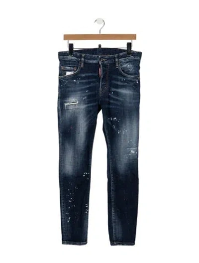 Pre-owned Dsquared2 Mid-rise Skinny Leg Jeans In Blue