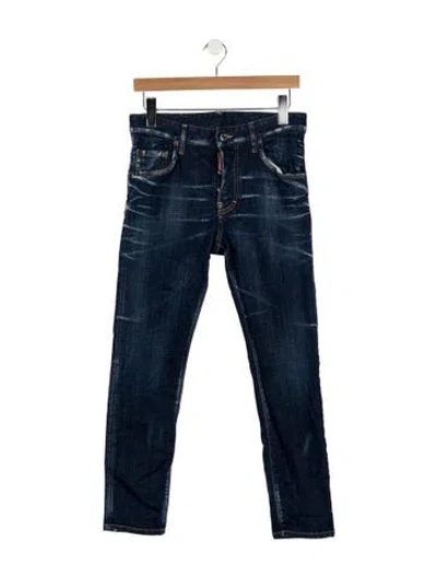 Pre-owned Dsquared2 Mid-rise Skinny Leg Jeans In Blue