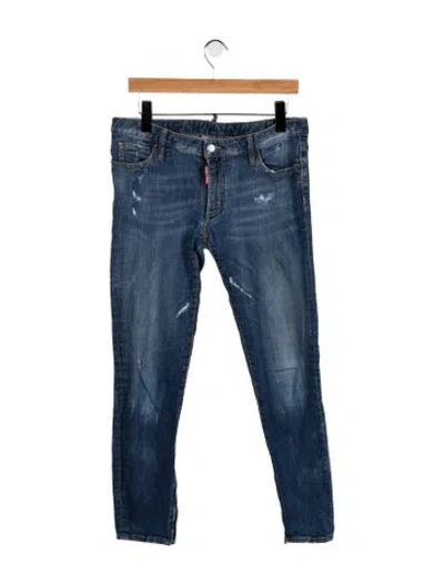 Pre-owned Dsquared2 Mid-rise Skinny Leg Jeans In Blue