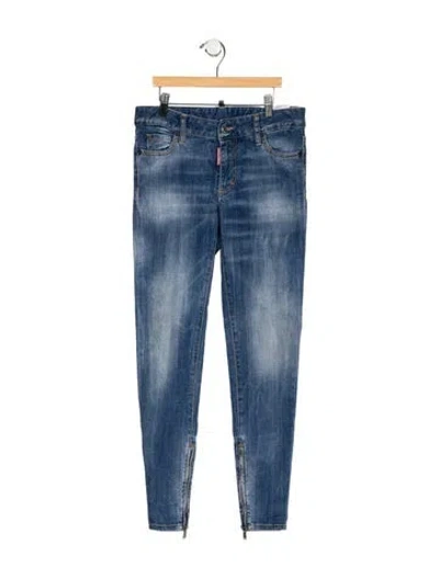 Pre-owned Dsquared2 Mid-rise Skinny Leg Jeans In Blue