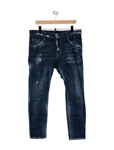 Pre-owned Dsquared2 Mid-rise Skinny Leg Jeans In Blue