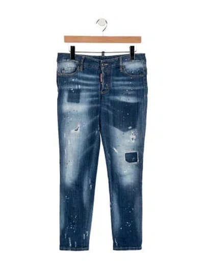 Pre-owned Dsquared2 Mid-rise Skinny Leg Jeans In Blue