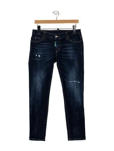 Pre-owned Dsquared2 Mid-rise Skinny Leg Jeans In Blue