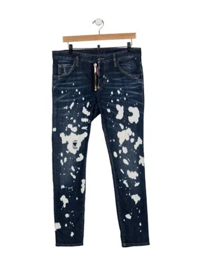 Pre-owned Dsquared2 Mid-rise Skinny Leg Jeans In Blue
