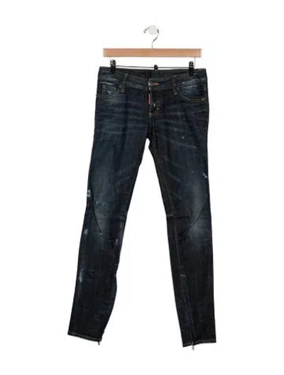 Pre-owned Dsquared2 Mid-rise Skinny Leg Jeans In Blue