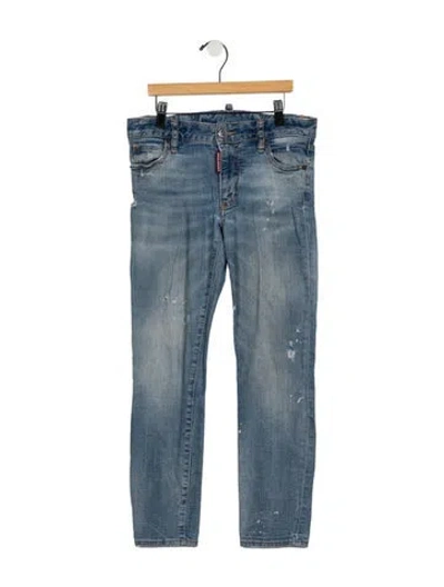 Pre-owned Dsquared2 Mid-rise Skinny Leg Jeans In Blue