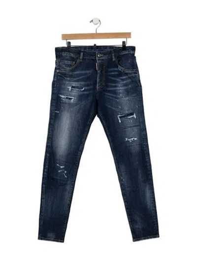 Pre-owned Dsquared2 Mid-rise Skinny Leg Jeans In Blue