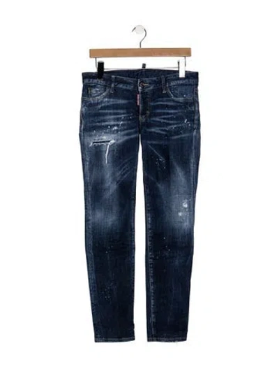 Pre-owned Dsquared2 Mid-rise Skinny Leg Jeans In Blue