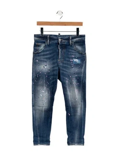 Pre-owned Dsquared2 Mid-rise Skinny Leg Jeans In Blue