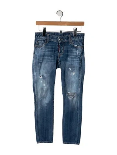 Pre-owned Dsquared2 Mid-rise Skinny Leg Jeans In Blue