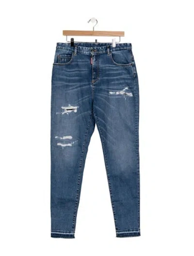 Pre-owned Dsquared2 Mid-rise Skinny Leg Jeans In Blue