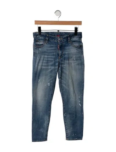 Pre-owned Dsquared2 Mid-rise Skinny Leg Jeans In Blue