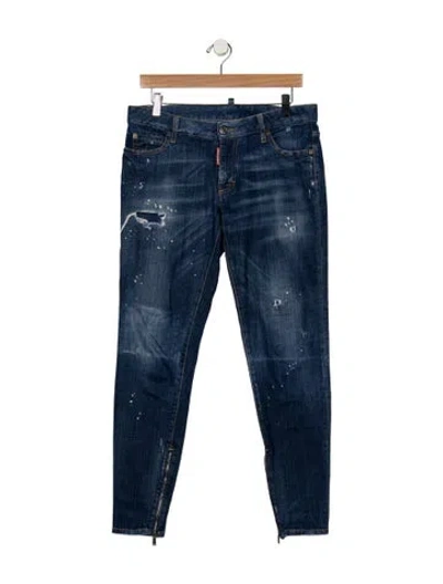 Pre-owned Dsquared2 Mid-rise Skinny Leg Jeans In Blue