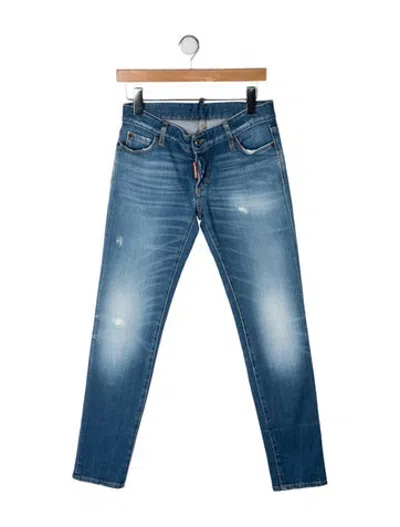 Pre-owned Dsquared2 Mid-rise Skinny Leg Jeans In Blue