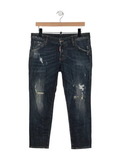 Pre-owned Dsquared2 Mid-rise Skinny Leg Jeans In Blue