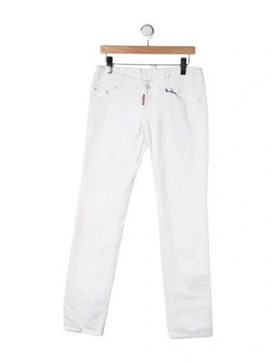 Pre-owned Dsquared2 Mid-rise Skinny Leg Jeans In Neutrals