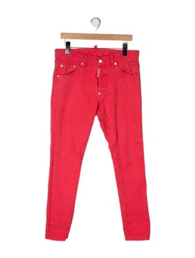 Pre-owned Dsquared2 Mid-rise Skinny Leg Jeans In Pink