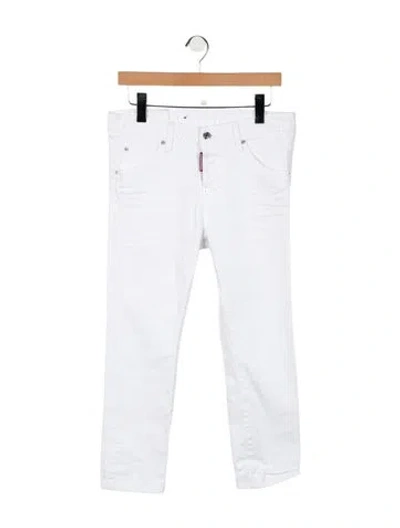 Pre-owned Dsquared2 Mid-rise Skinny Leg Jeans In White