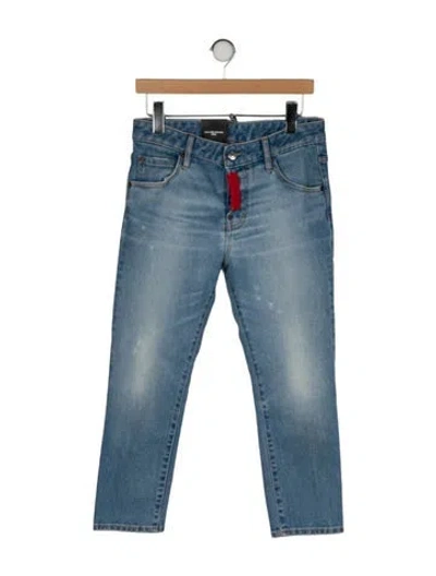 Pre-owned Dsquared2 Mid-rise Straight Leg Jeans In Blue
