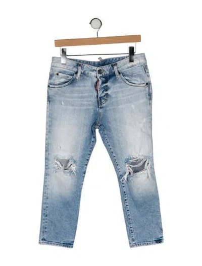 Pre-owned Dsquared2 Mid-rise Straight Leg Jeans In Blue