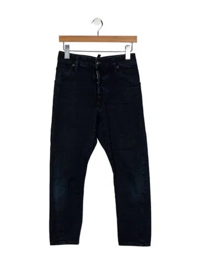 Pre-owned Dsquared2 Mid-rise Straight Leg Jeans In Blue